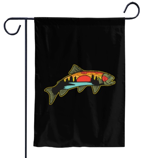 Trout Fishing Angler Nature Trout Bass Garden Flags