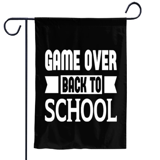 Game Over Back To School Garden Flags