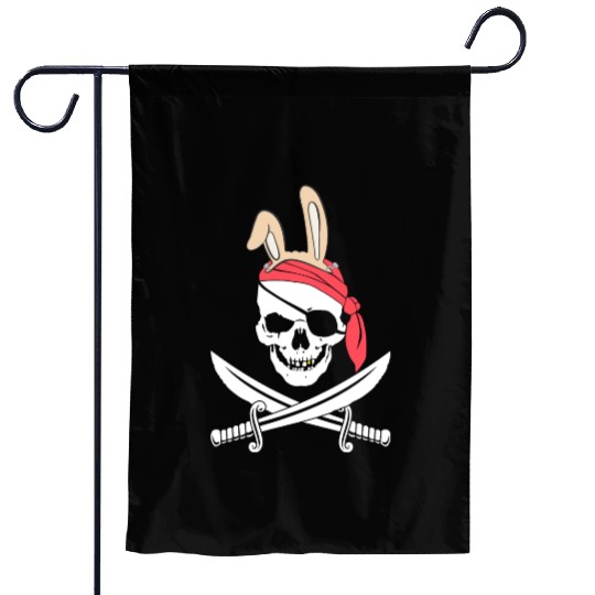 Jolly Roger Easter Funny Bunny Apparel for Egg Garden Flags