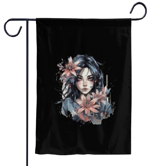 Japanese Spider Lily Soft Anime Aesthetic Flower Garden Flags