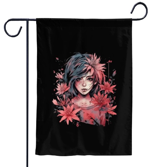 Japanese Spider Lily Soft Anime Aesthetic Flower Garden Flags