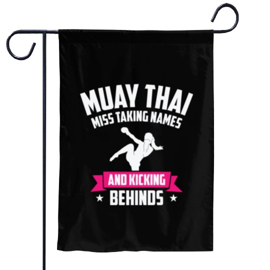 International Women's Day Muay Thai Girl Power Garden Flags