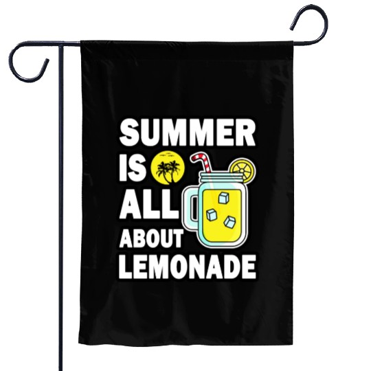 Lemonade Lover Summer Quote Garden Flags