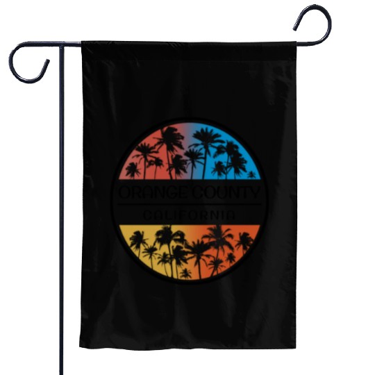 Orange County California Palm Tree Stylish Garden Flags