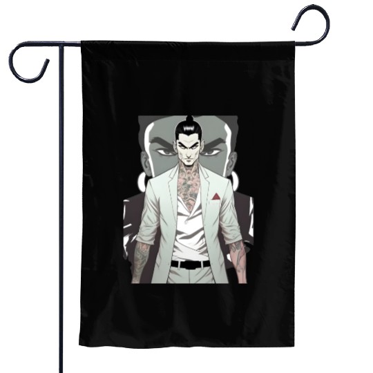 Japan Yakuza Greeny Face Garden Flags