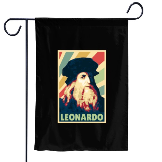 Leonardo Da Vinci Vintage Colors Garden Flags