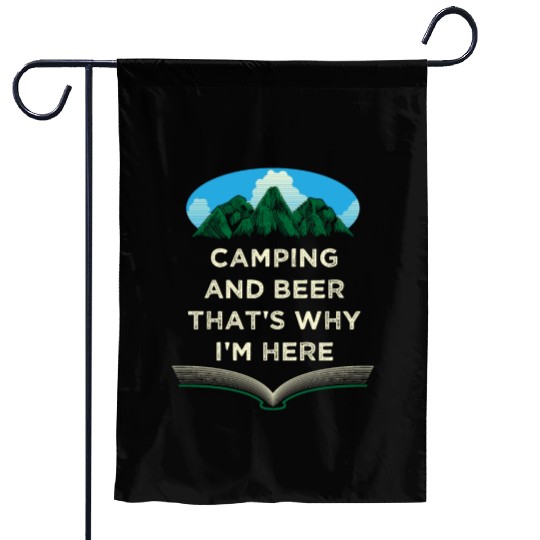 Camping and Beer Camper Drinking Camp Drinker Beer Garden Flags