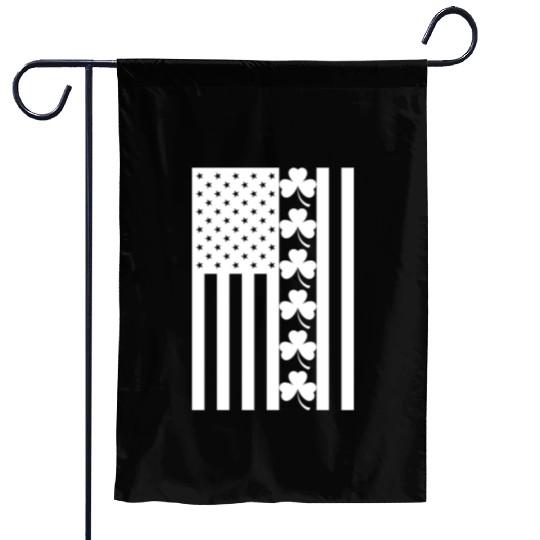 St Patricks Day American Flag Garden Flags