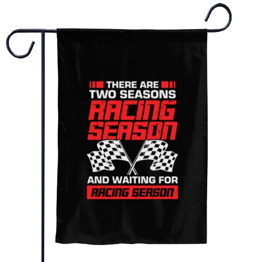 Racing Season Race Car Driver Mechanic Gift Garden Flags