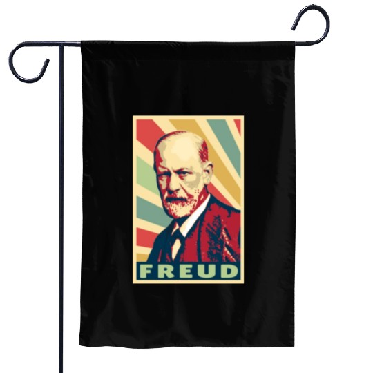 Sigmund Freud Vintage Colors Garden Flags