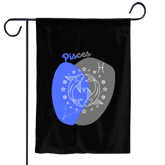 Underwater Dreams: A Minimalist Pisces Design Garden Flags