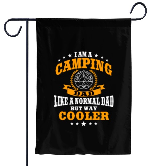 Funny Camping Dad Saying Summer Camp For Men Garden Flags