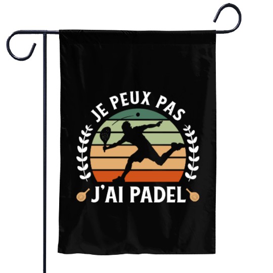 paddle tennis player Garden Flags