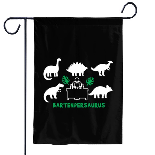 Bartender Saurus Dinosaurs Garden Flags