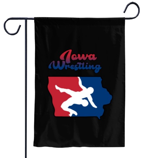 Iowa Wrestling Garden Flags