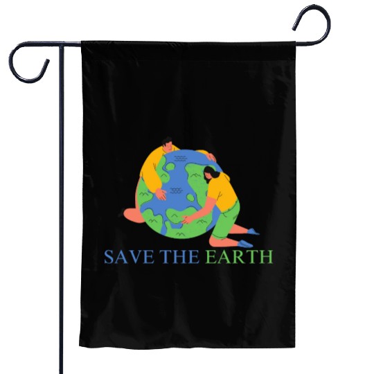 save the earth day Garden Flags
