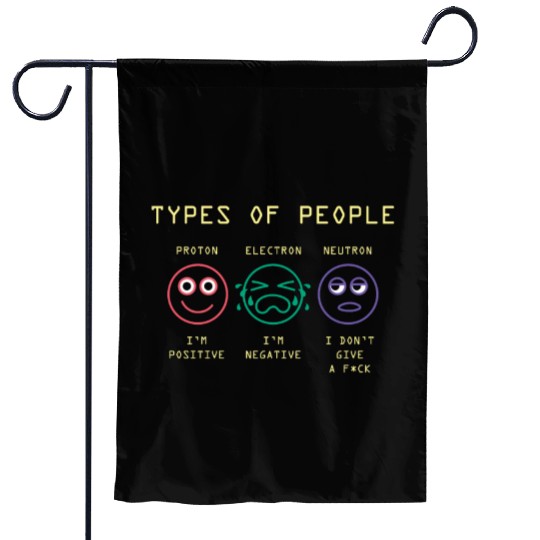 Science Jokes Physics Electron Neutron Positive Garden Flags
