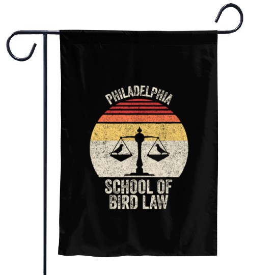 Vintage Retro Philadelphia School Of Bird Law Funn Garden Flags