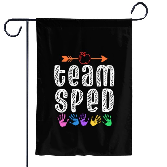Team Sped Teacher Awareness Special Education Garden Flags