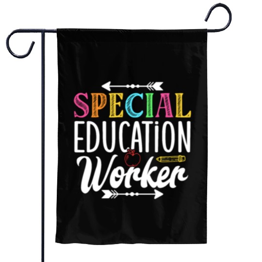 Special Education Worker Sped Teacher Awareness Garden Flags