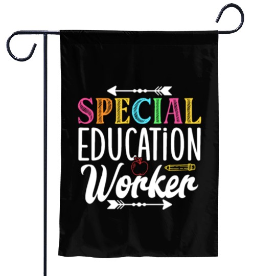 Special Education Worker Sped Teacher Awareness Garden Flags