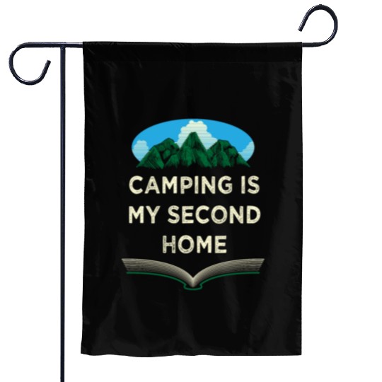 Camping Is My Second Home Camper Sayings Camp Quot Garden Flags