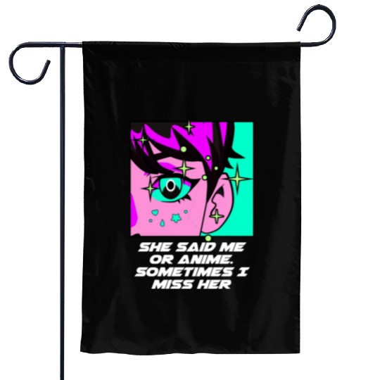 She Said Me or Anime Couples Kawaii Lovers Cute Fu Garden Flags