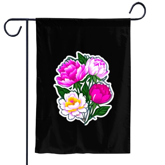 Peony Flower Art Garden Flags