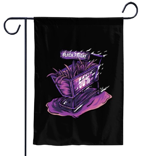 Trolley Black Friday Garden Flags