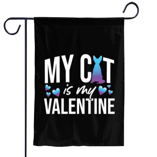 My Cat Is My Valentine Date Cute Kitten Garden Flags