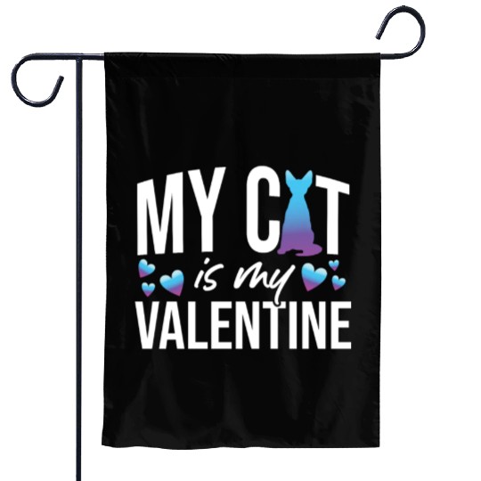 My Cat Is My Valentine Date Cute Kitten Garden Flags