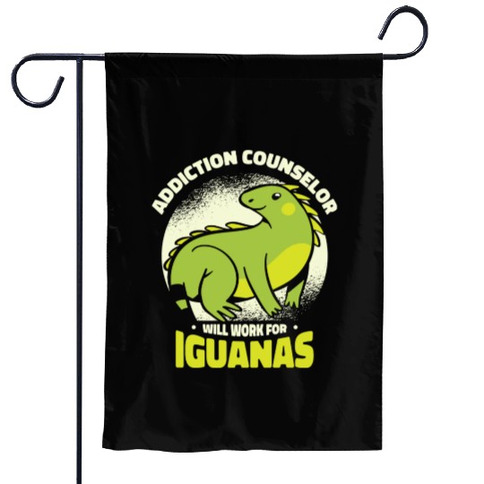 Iguana Lizard Addiction Reptile Iguana Lover Garden Flags