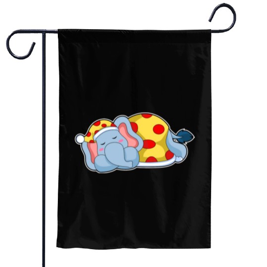 Elephant Sleeping Pyjamas Garden Flags