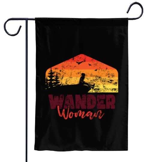 Wander Women in the nature Garden Flags