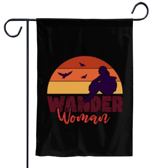 Wander Women in the nature Garden Flags
