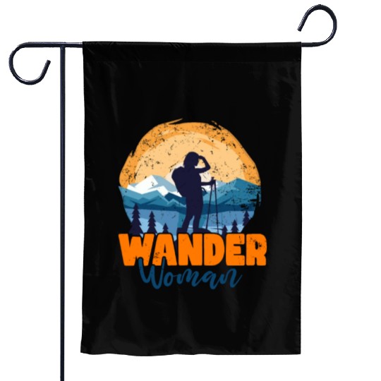 Wander Women in the nature Garden Flags