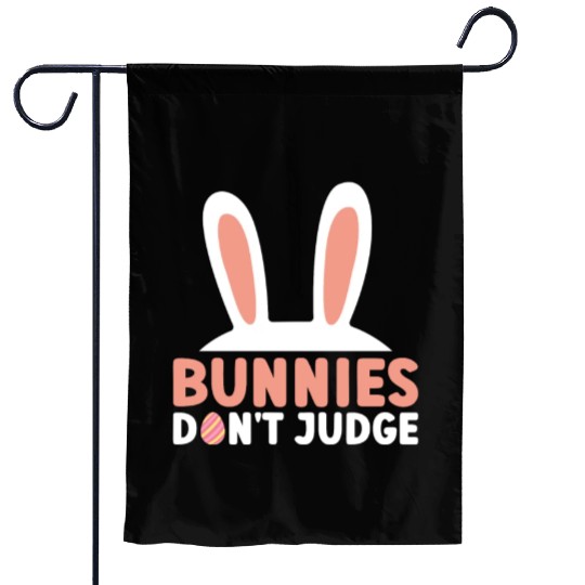 Bunnies Don't Judge - Atheism Easter Garden Flags