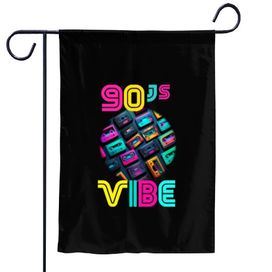90s Vibe - I Love The 90s - Retro 90s Neon Garden Flags