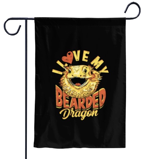 I Love My Bearded Dragon - Reptile Garden Flags