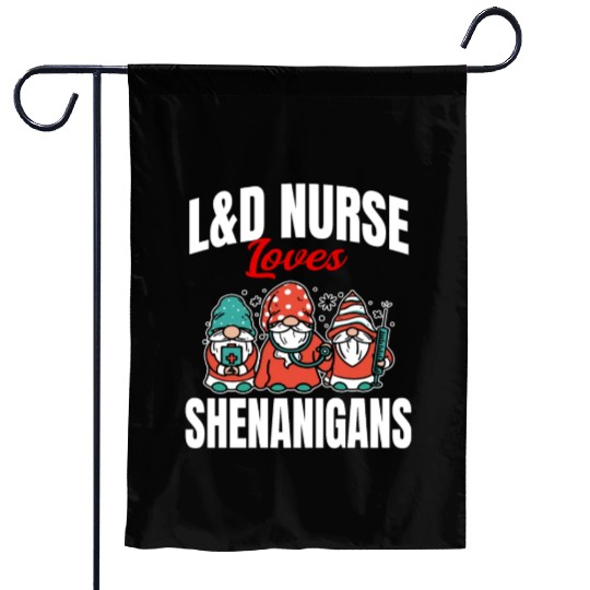 L&D Nurse Love Shenanigans St. Patrick Day Garden Flags