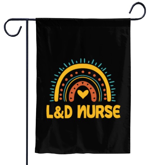 Cute L&D Nurse Rainbow Garden Flags