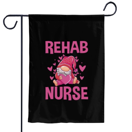 Cute Rehab Nurse Gnome Design Physical Therapy Garden Flags