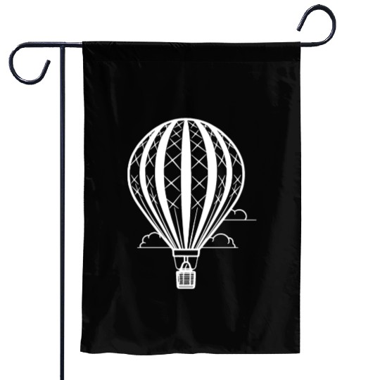 Geometric Hot Air Balloon Cloud Ship Garden Flags