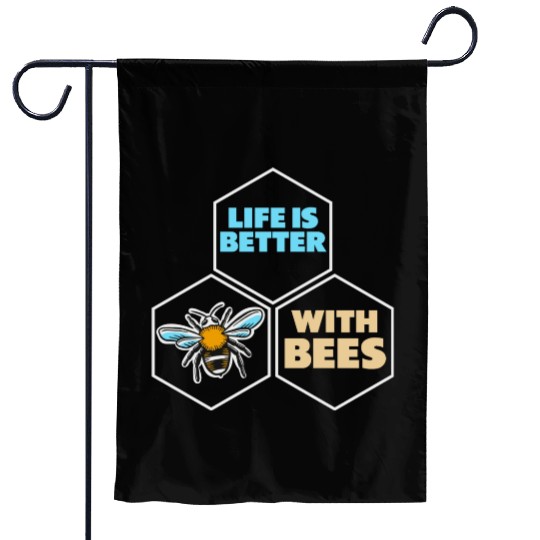 Beekeeper Bees Insects Flowers Bee Lover Plants Garden Flags
