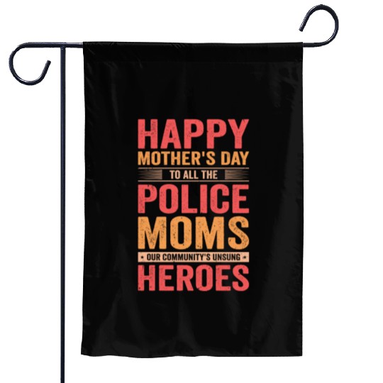 Police Mothers Day Cop Officer Law Enforcement Garden Flags