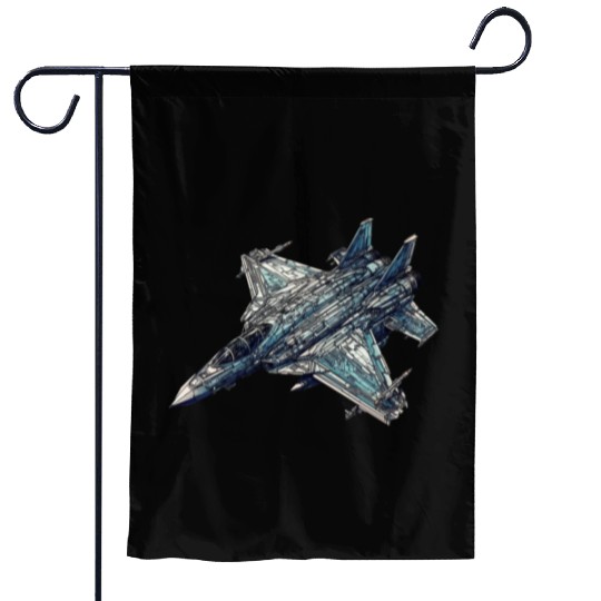 FIghter jet Garden Flags