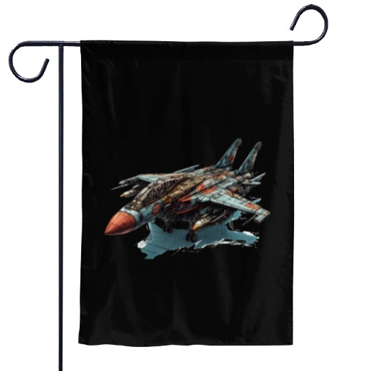 FIghter jet Garden Flags