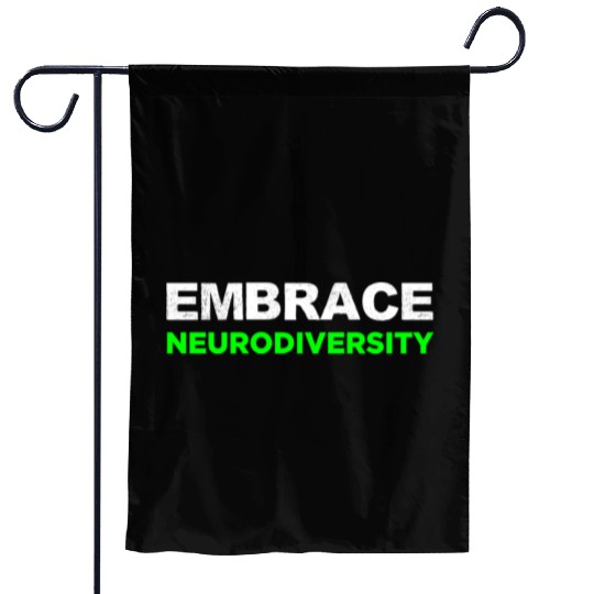 Neurodiversity Embrace ADHD Autism ASD Rainbow Garden Flags