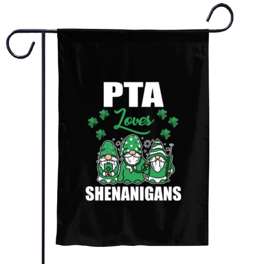 PTA Loves Shenanigans Irish St. Patricks Day Garden Flags