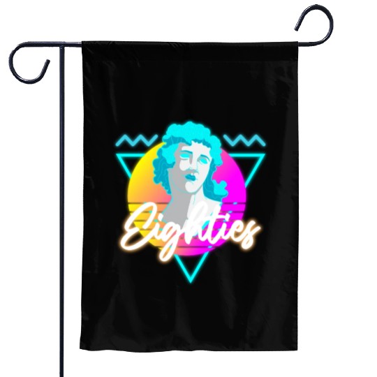 Retro Disco Nostalgia Neon Garden Flags